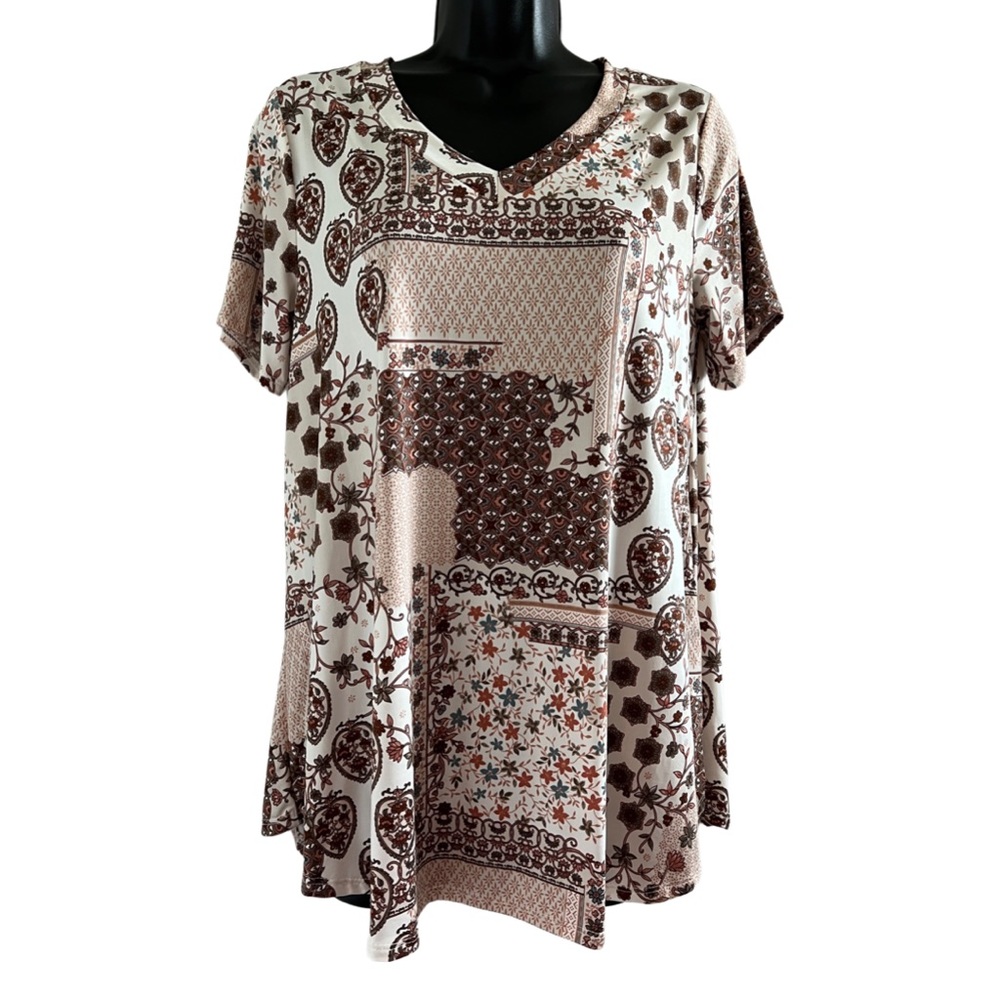 🛑2/$10🛑 Floral Patchwork Boho Tunic